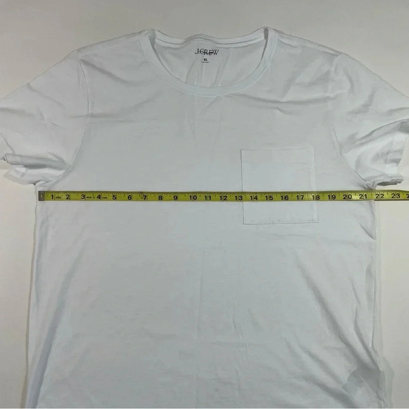 New J Crew Premium Jersey Pocket Tee Shirt White - Picture 9 of 10